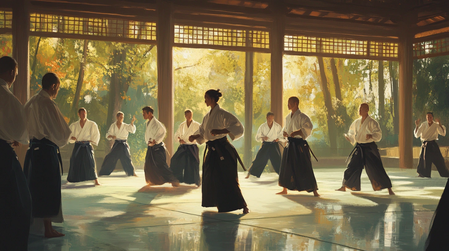 Aikido Bayside instructor guiding a student through a technique